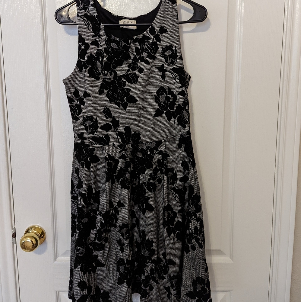 Crescent casual black/grey floral dress